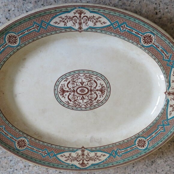 Antique COPELAND Spode 'Venetia' Platter Oval 13.25" L (DK697) - Picture 2 of 14